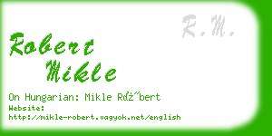 robert mikle business card